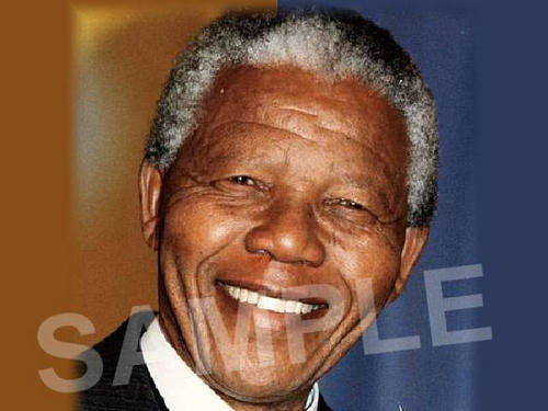 Italian Charms 9mm - Fits Nomination - Enamel - NELSON MANDELA