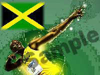 Italian Charms 9mm - Fits Nomination - Enamel - USAIN BOLT WITH LIGHTNING BOLT & FLAG