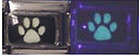 Italian Charms 9mm - Fits Nomination - Enamel - GLOW IN THE DARK - PAW PRINT
