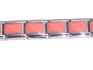 Italian Charms - Fits All 9mm Modular Bracelets - Enamel - PINK GLOW IN THE DARK (T)