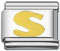 Italian Charms - Fits All 9mm Modular Bracelets - Letters - STYLE 2 GOLD S