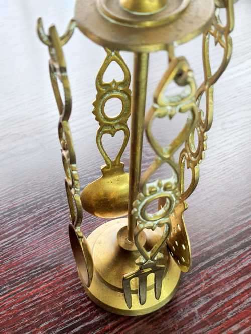 Incredible Ornamental Brass Utensils Holder - Very Unique