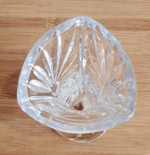 Vintage West German Lead Crystal Triangular Vase - Marked