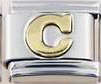Italian Charms - Fits Nomination - Letters - GOLD C
