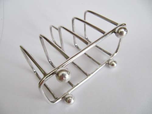 Antique (c1903) English Sterling Silver Toast Rack