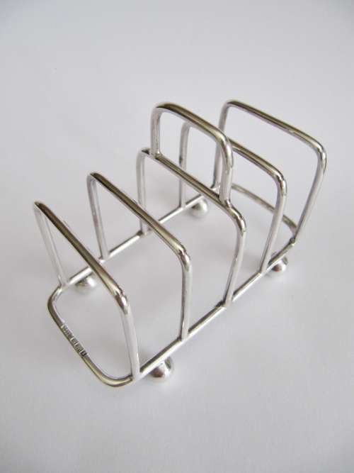 Antique (c1903) English Sterling Silver Toast Rack