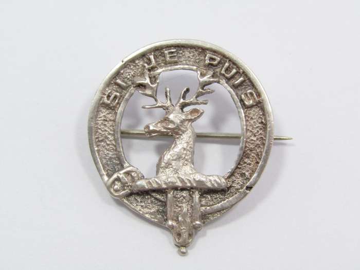 Vintage (c1954) Sterling Silver Scottish Clan Brooch