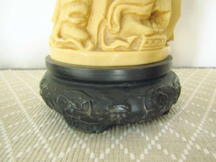 Huge Oriental Decorative Moulded Figural Tusk
