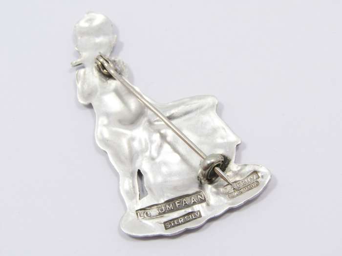 Vintage Candida Sterling Silver `Lo Umfaan` Brooch