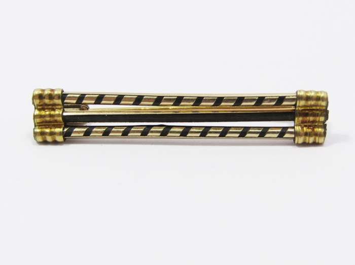 Antique/Vintage Rolled Gold Elephant Hair Brooch