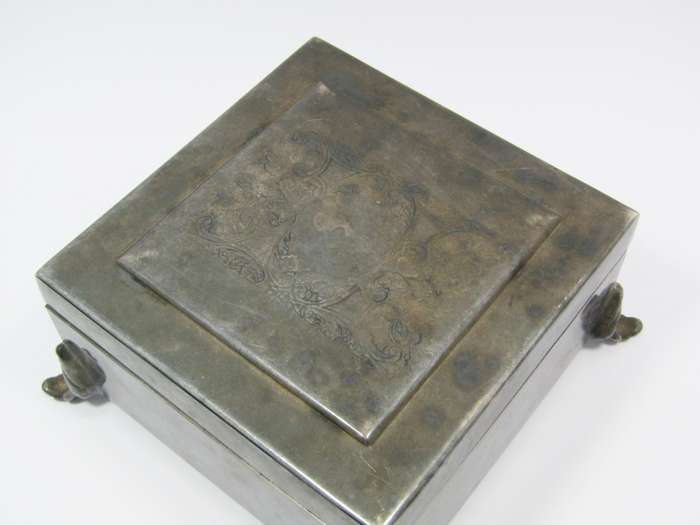 Beautiful Vintage Silver-Plated Footed Box