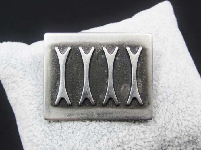 Norway `Bodrene Mylius` Modernist Pewter Brooch