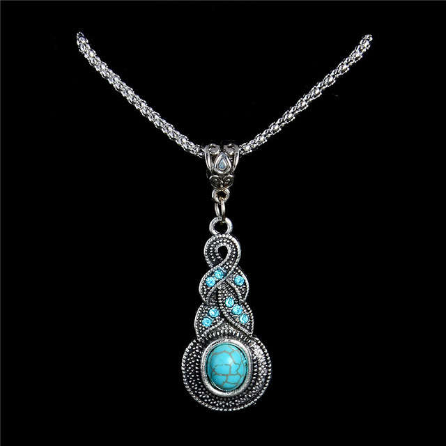 TURQUISE UNIQUE DESIGN NECKLACE WITH CHAIN