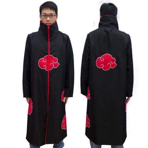 New Blood Red Naruto AKATSUKI ROBE cloak Uchiha Itachi cosplay