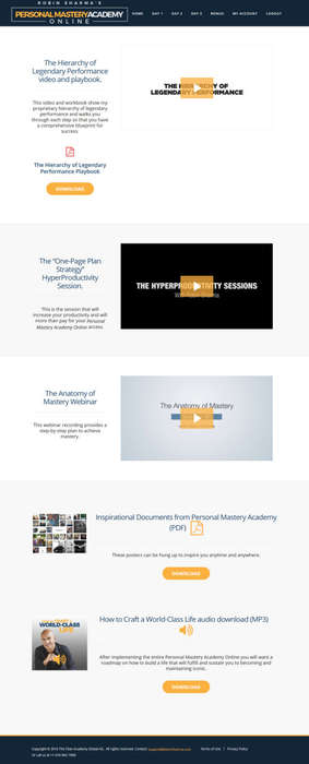 ROBIN SHARMA - Personal Mastery Academy [COMPLETE VIDEO COURSE + BONUS | 3.8GB] [ON DEMAND ACCESS]