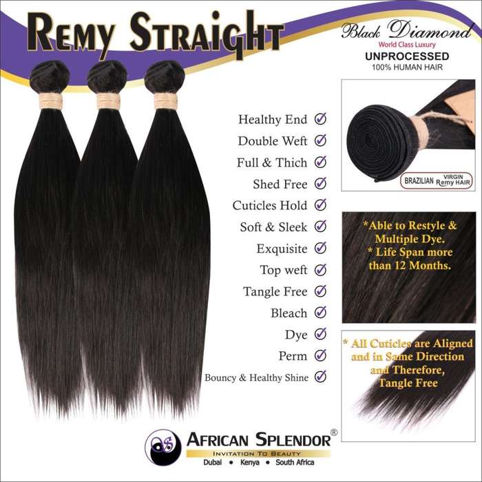 100% UNPROCESSED Virgin Remy Brazilian Human Hair 3 Bundles Set & 4''X4'' Lace Closure