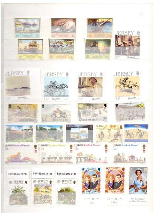 GREAT BRITAIN 63 X JERSEY MINT STAKMPS SEE PICS!!!