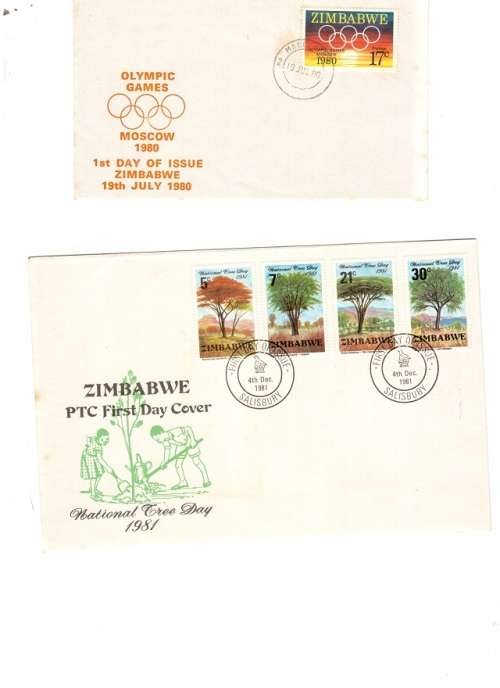 ZIMBABWE 3 X FDC`S SEE PICS!!!