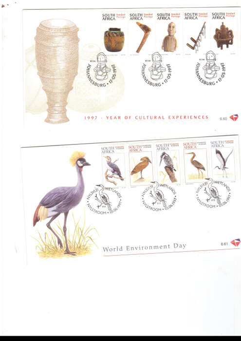 35 X RSA FIRST DAY COVERS SOME HIGH VALUES MINT CONDITION SEE PIS