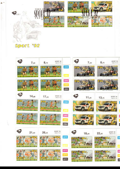 1 X RSA FDC SPORT 24/7/1992 PLUS 6 X CONTROL BLOCKS ALL MINT SEE PICS