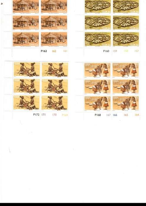 SOUTH WEST AFRICA 16 X CONTROL  BLOCKS OF 5 MINT STAMPS EACH 1978 SEE PICS