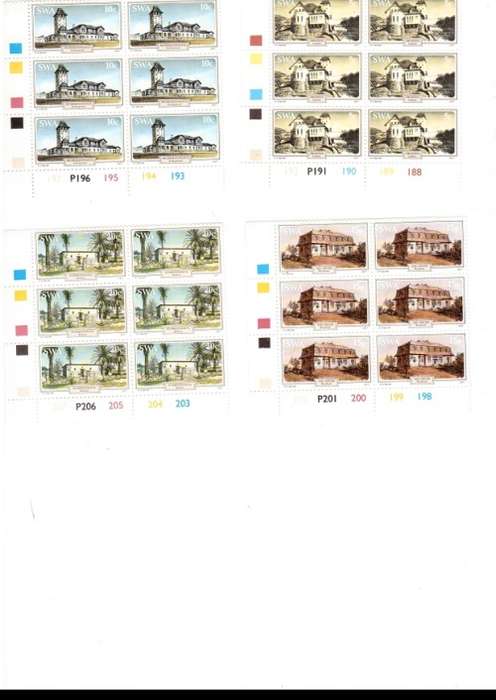SOUTH WEST AFRICA 16 X CONTROL  BLOCKS OF 5 MINT STAMPS EACH 1978 SEE PICS