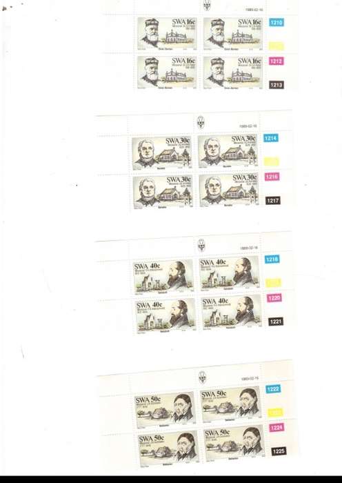 SOUTH WEST AFRICA 24 X CONTROL BLOCKS OF 4 MINT STAMPS EACH SEE PICS