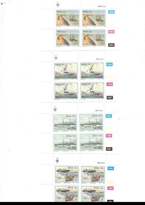 SOUTH WEST AFRICA 12 X CONTROL BLOCKS OF 4 MINT STAMPS EACH SEE PICS