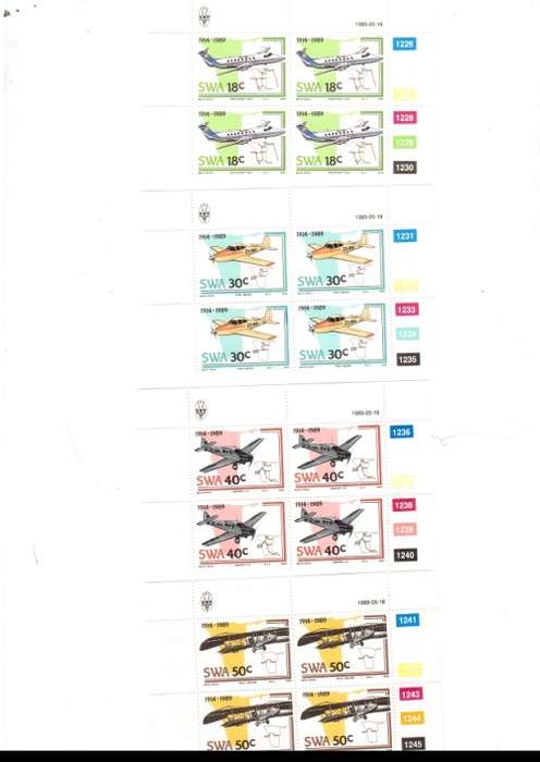 SOUTH WEST AFRICA  52 X CONTROL BLOCKS OF 4 MINT STAMPS EACH SEE PICS