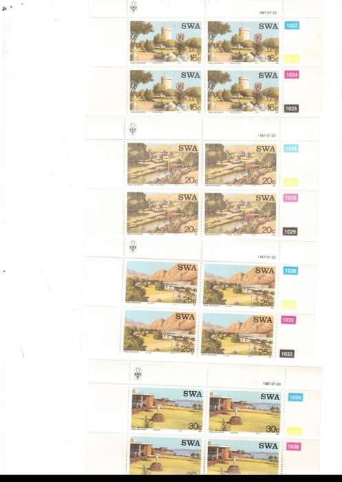 SOUTH WEST AFRICA  15 X CONTROL BLOCKS OF 4 MINT STAMPS EACH SEE PICS