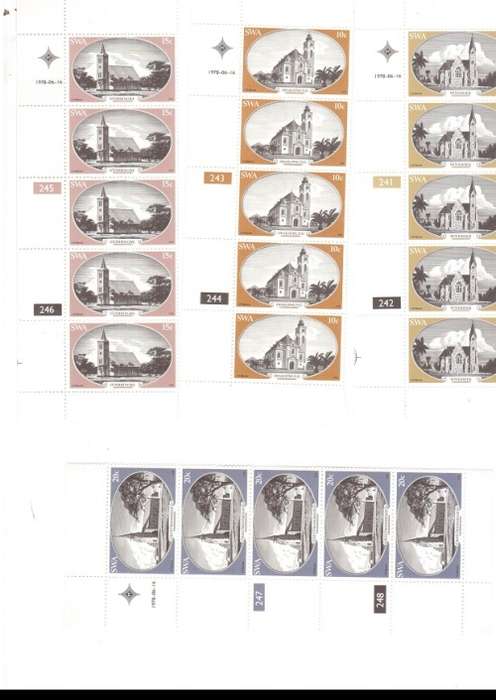 SOUTH WEST  AFRICA  29 X CONTROL BLOCKS OF 5 MINT STAMPS EACH SEE PICS