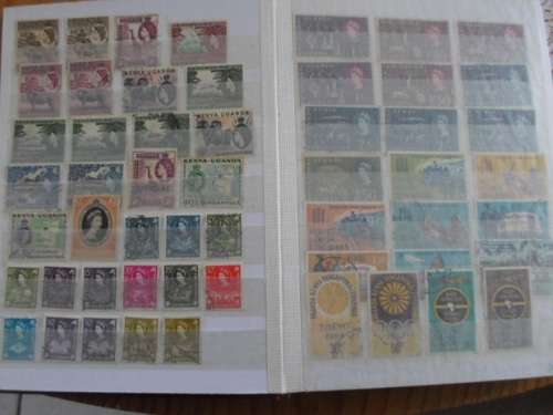 ALBUM AFRICA/COMMON WEALTH USED STAMPS PLUS 3 X MANDELA MINT STAMPS AND  CONTROL BLOCK MINT SEE PICS