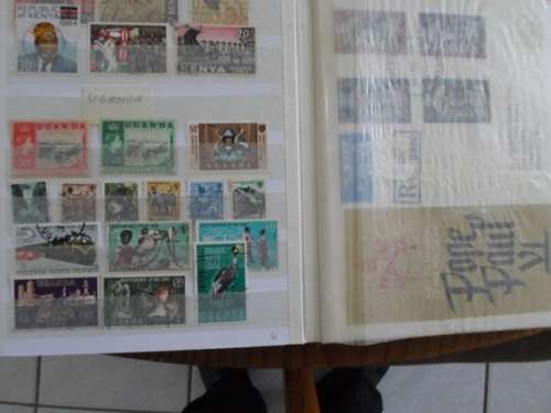 ALBUM AFRICA/COMMON WEALTH USED STAMPS PLUS 3 X MANDELA MINT STAMPS AND  CONTROL BLOCK MINT SEE PICS