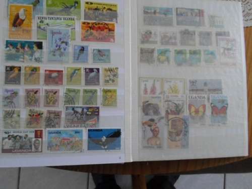 ALBUM AFRICA/COMMON WEALTH USED STAMPS PLUS 3 X MANDELA MINT STAMPS AND  CONTROL BLOCK MINT SEE PICS