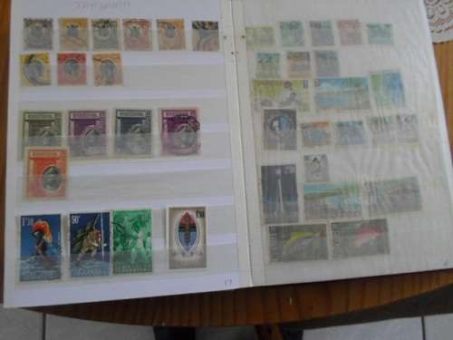 ALBUM AFRICA/COMMON WEALTH USED STAMPS PLUS 3 X MANDELA MINT STAMPS AND  CONTROL BLOCK MINT SEE PICS