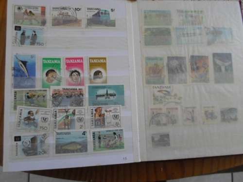 ALBUM AFRICA/COMMON WEALTH USED STAMPS PLUS 3 X MANDELA MINT STAMPS AND  CONTROL BLOCK MINT SEE PICS