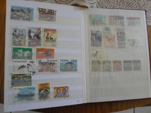 ALBUM AFRICA/COMMON WEALTH USED STAMPS PLUS 3 X MANDELA MINT STAMPS AND  CONTROL BLOCK MINT SEE PICS