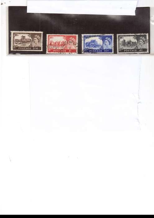 GREAT BRITAIN SET OF 4 CASTLE HIGH 1955 SEE PICKS