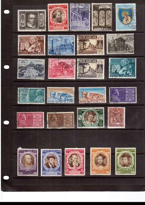 ITALY POSTE VATICANE 124 X MINT AND USED STAMPS GOOD VALUE HERE SEE PICS