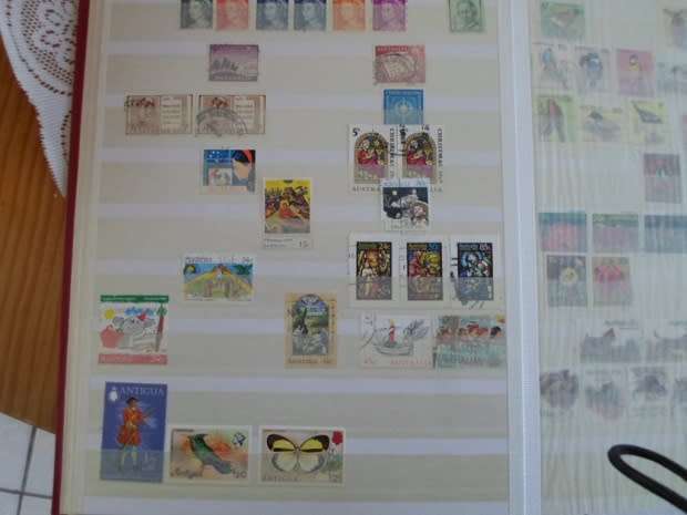 ALBUM MIXED WORLD STAMPS VERY NEAT BARGAIN ONLY SOME PAGES SCANNED SEE PICS
