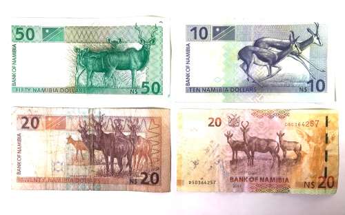Mixed Namibian Dollar Bank Notes Lot (4) *Read Description