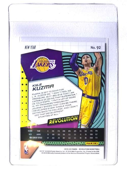 2019-20 Panini Revolution Chinese New Year Red Cracked Ice #92 Kyle Kuzma LA Lakers