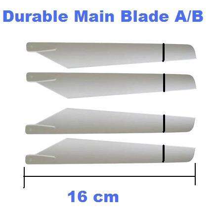 Durable Main Blade A/B LAMA V3 / V4, Hunter, Apache, Walkera, RC Helicopter  (white)