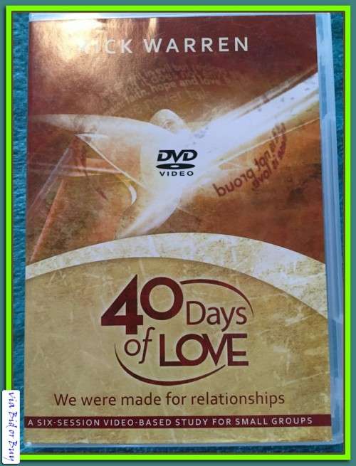 DVD: 40 DAYS OF LOVE - RICK WARREN (CHRISTIAN)