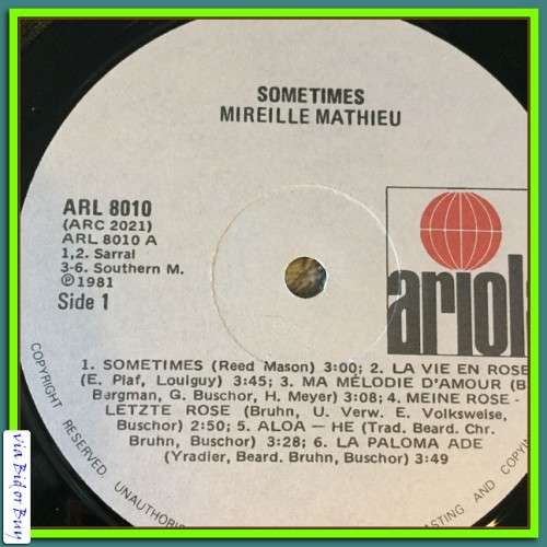 LP - MIREILLE MATHIEU SOMETIMES
