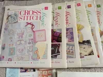 A JOBLOT OF PATTERNS, 3 BOOKS AND ISSUES 1 -12 CROSS STITCH MAGIC AS PER PICS