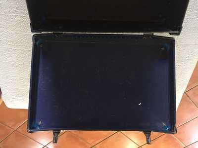 VINTAGE SCHOOL SUITCASE (BLUE) - A BIT OF WEAR AND TEAR.....BUT A GEM
