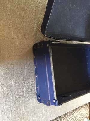 VINTAGE SCHOOL SUITCASE (BLUE) - A BIT OF WEAR AND TEAR.....BUT A GEM
