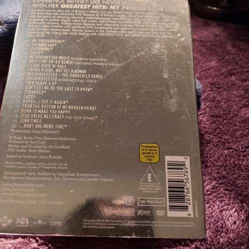 DVD - BRITNEY SPEARS: GREATEST HITS MY PREROGATIVE