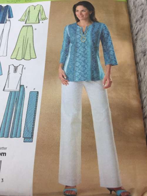 PATTERN SIMPLICITY 4149 - SKIRT,PANTS,TUNIC,SCARF (SIZE 10-18)